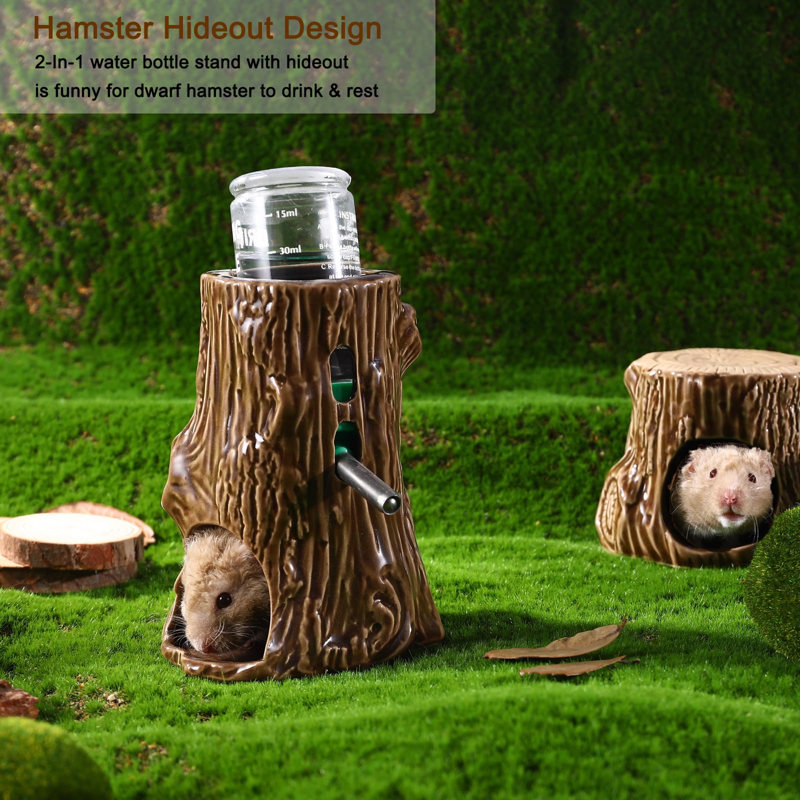 Bouteille D'eau 80 Ml Pour Hamster, Lapin, Petit Animal - Distributeur Anti-goutte - Matériau PP - Fixation Cage