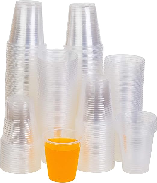 Plastic Drinking Cups 3 Ounce Clear Disposable Cup 100 Count Health & Household