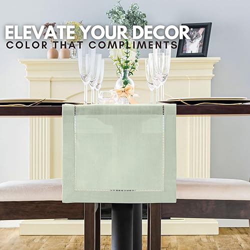 Miniatura 3 de Camino de mesa con vainica verde salvia, decoración de otoño esencial para decoración de otoño, decoración de calabaza, camino de mesa de otoño para