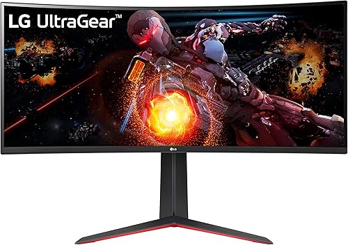 LG UltraGear QHD Monitor curvo para juegos de 34 pulgadas 34GP63A-B, VA con compatibilidad HDR 10 y AMD FreeSync Premium, 160Hz, negro