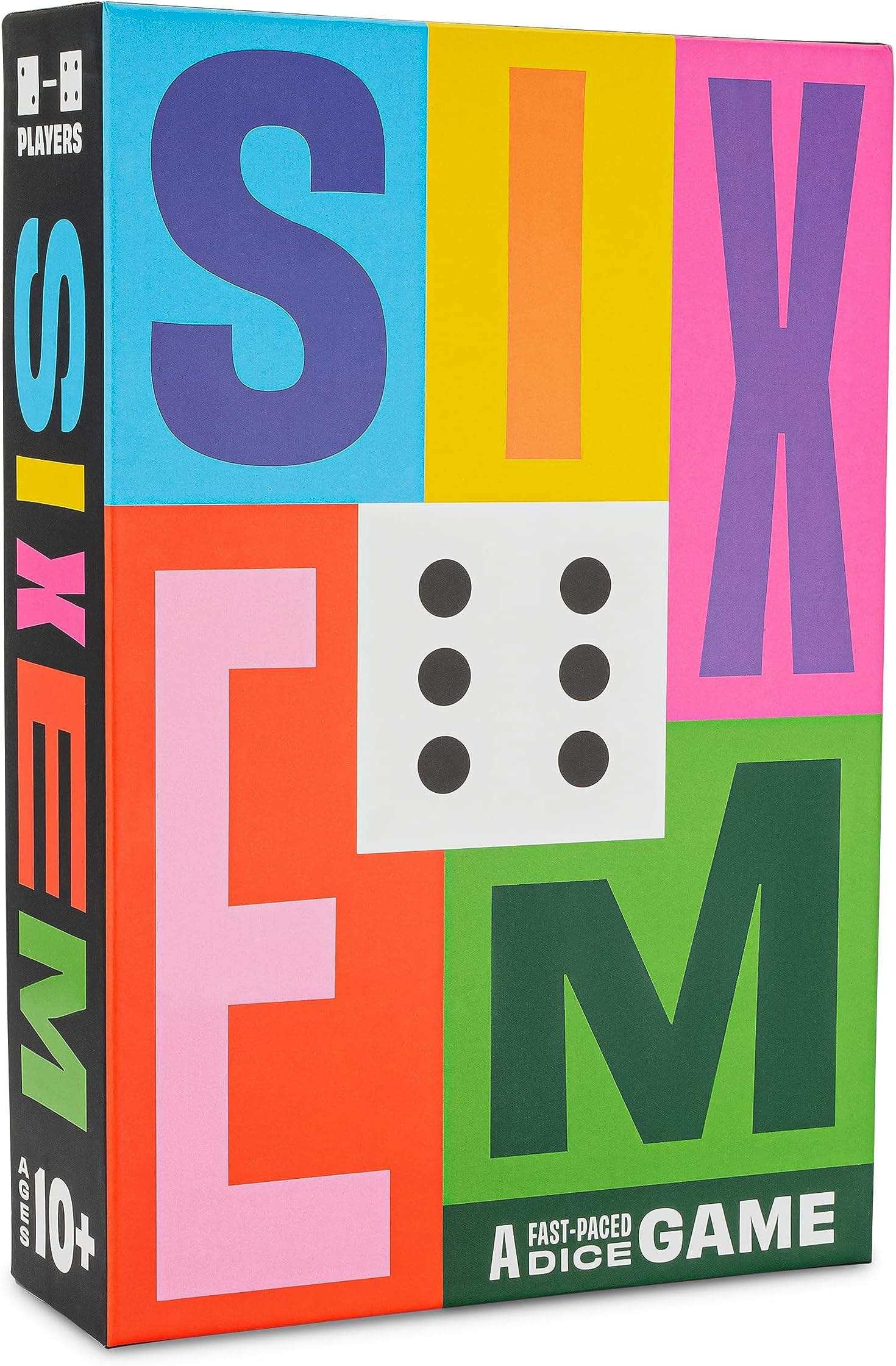Hootenanny Games SIXEM: The Ultimate Race-to-Win Dice Game โ Colorful, Fast-Paced Fun for All Ages, 2-4 Players, Ages 10+