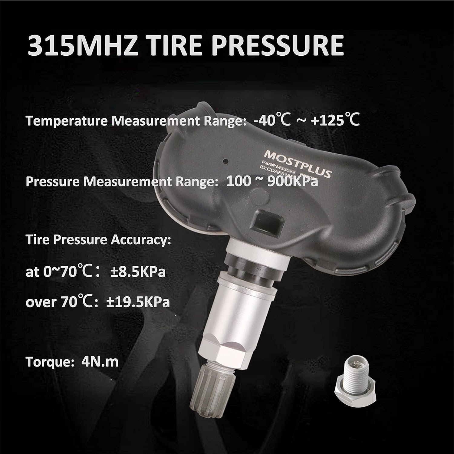 MOSTPLUS TPMS Sensor, Pre-Programmed 315MHz 42753SNAA83 Tire Pressure Monitoring Sensor Compatible for 2008-2015 Honda Civic Odyssey Fit Element Insight CRZ 4PCS