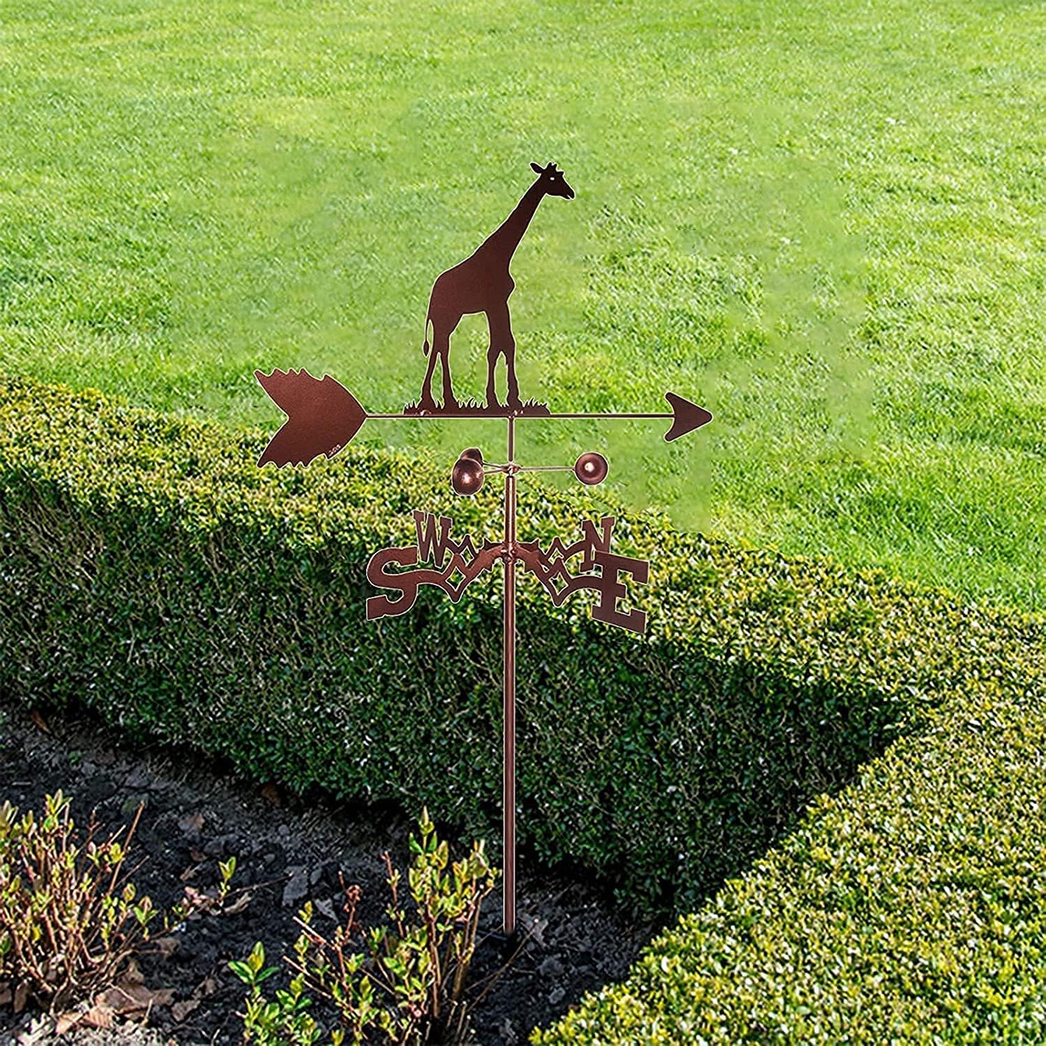 COAECJ Weathervane for Roof Weather Vane with Roof Mount Giraffe Metal Weather Vane, Animal Metal Weathervane, Roof Metaltions Gift for Outdoor Farm Yard Garden