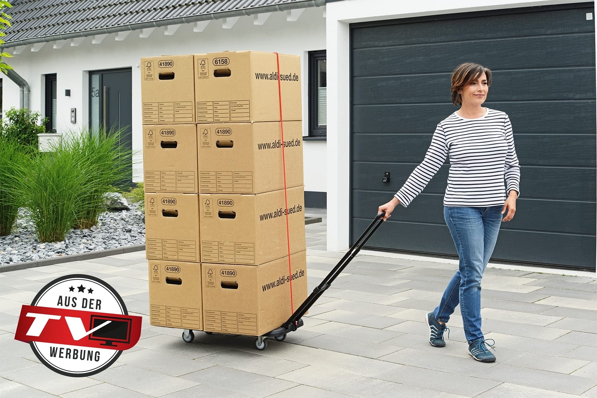 Maximex Sackkarre Mod. Transport-Profi ausziehbarer Ziehwagen stabile Transporthilfe mit höhenverstellbarem Griff bis 150 kg belastbar 56-76x38x13,5 cm Kunststoff PP Stahl TPR Schwarz Silber