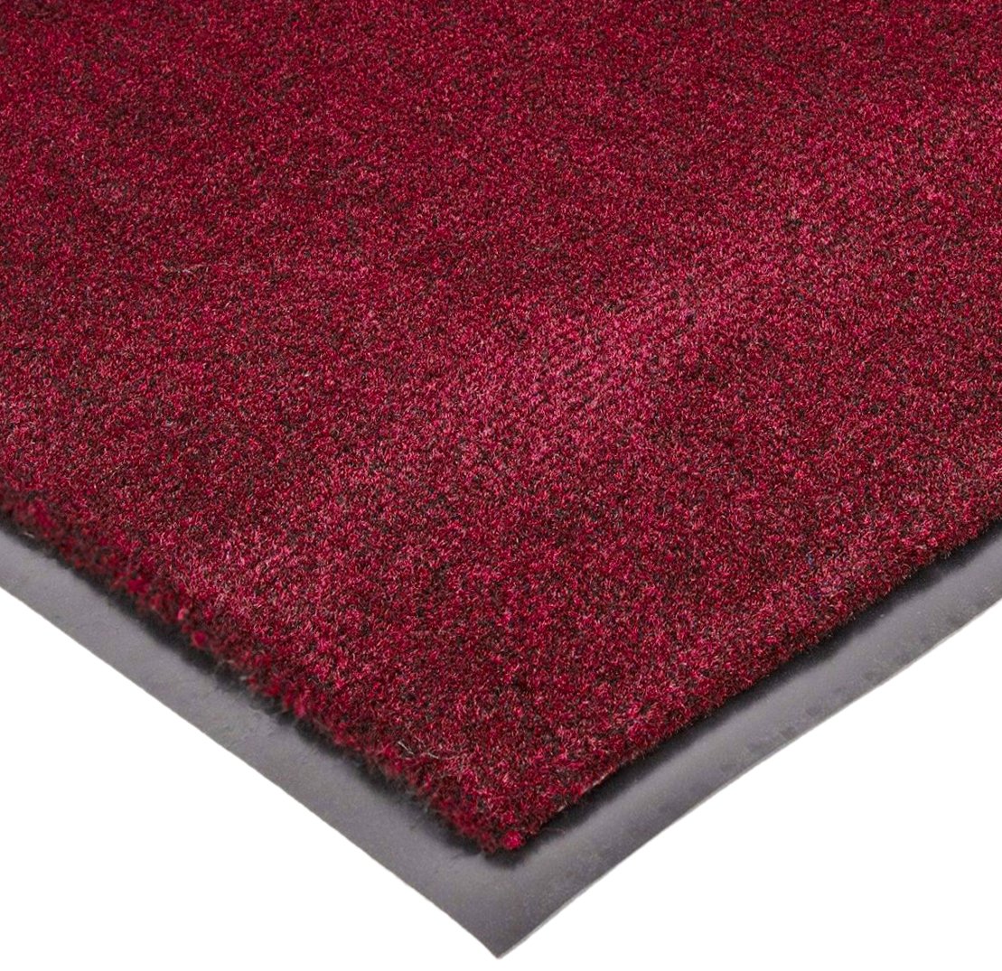 Notrax 130 Sabre Decalon Entrance Mat, for Entranceways and Light to Medium Traffic Areas, 3' Width x 6' Length x 5/16" Thickness, Red/Black