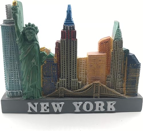 Miniatura 6 de Imán de nevera de Nueva York, Estados Unidos, resina 3D, hecho a mano, artesanía, turista, viaje, ciudad, recuerdo, colección, etiqueta, nevera,