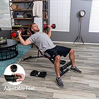 Vista 9 de Banco de pesas ajustable Bancos de entrenamiento plegables para gimnasio en casa - Banco de prensa de banco inclinado con guantes de levantamiento