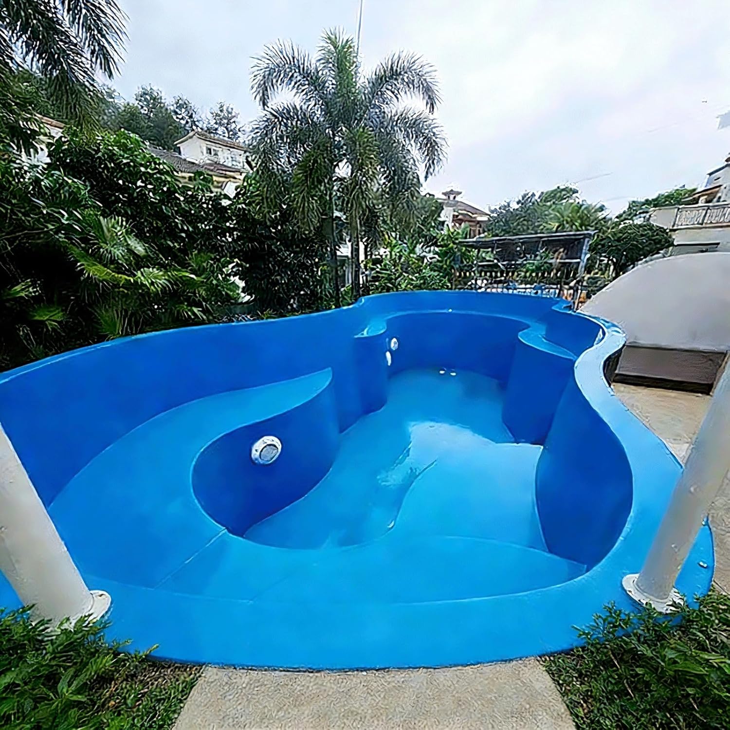 Modular Container Pool 20FT Expandable Design, Steel Frame Above Ground Pool with Circulation System for Residential Backyard or Commercial Outdoor Spaces