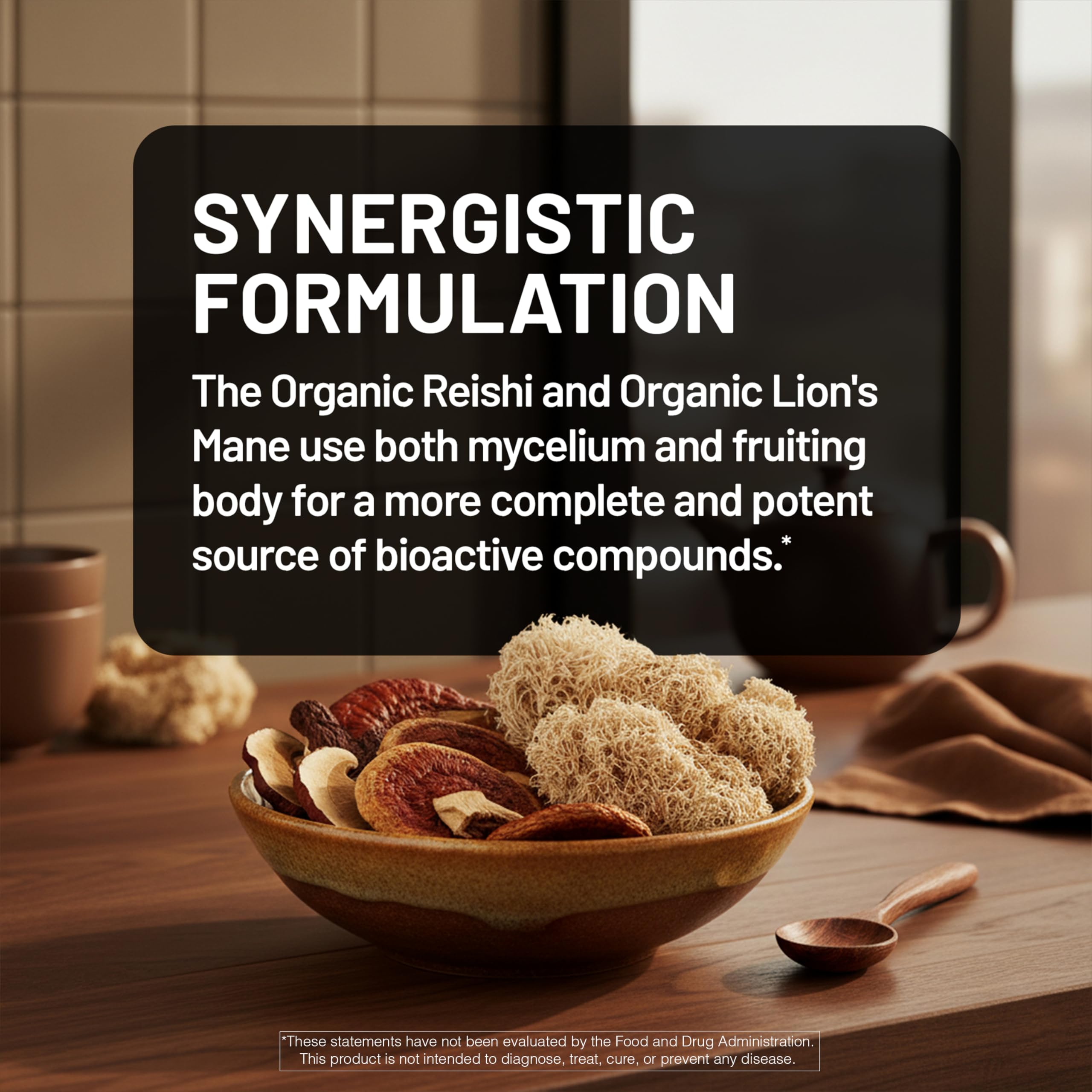 NatureWise Mushroom Complex - with Organic Lion's Mane + Reishi & Cordyceps Sinensis - Lions Mane Supplement with Organic Mushrooms - Vegan - Non-GMO - USA Manufactured - 90 Capsules[30-Day Supply] — Amazon image 8
