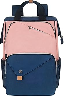 Laptop Backpack, Travel Backpack for Women, Pink Work Backpack (7651-BP)