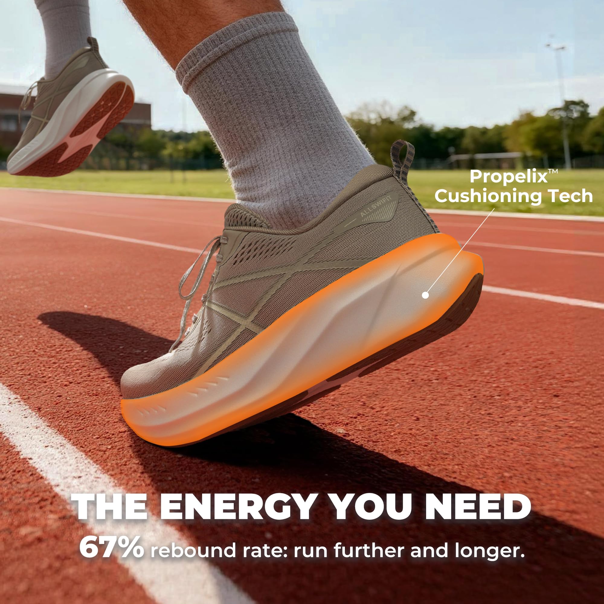 ALLSWIFIT Zapatillas de correr para hombre, tenis y caminar