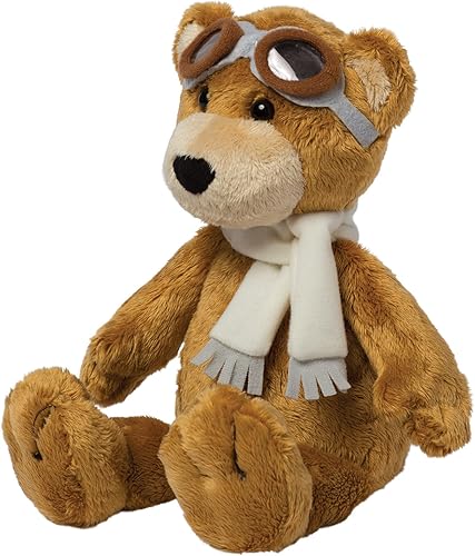 Miniatura 5 de Manhattan Toy Oso de peluche de aviador de 12 pulgadas con gafas suaves y bufanda