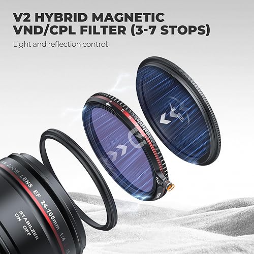 Miniatura 2 de Freewell 3.228 in V2 magnético híbrido VND/CPL 3-7 paradas filtro -VND ajustable y CPL filtro futuro