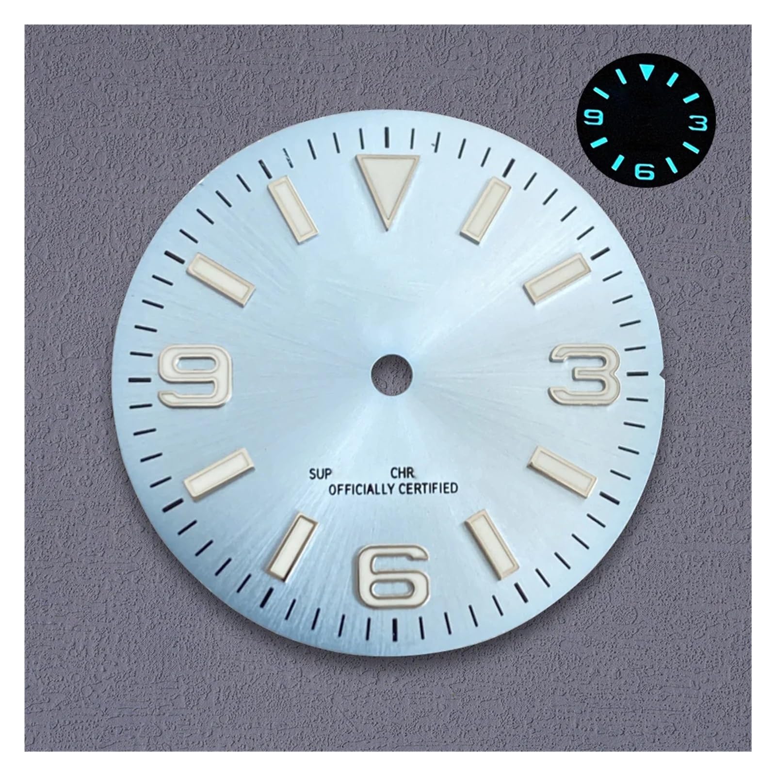 1 esfera Nh35 de 28,5 mm, esfera luminosa azul hielo, adecuada para NH35 NH36, accesorios de reloj, herramienta de reparación