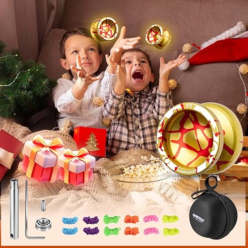 Miniatura 94 de MAGICYOYO Yoyos responsivos para niños principiantes, paquete de 2 Pro Yoyo, Yo Yo V3 de metal de doble función, yoyos de plástico K1 Plus con 12
