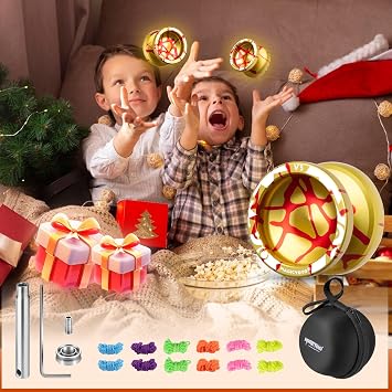 MAGICYOYO V3 Responsive Yoyo for Kids 8-12, Professional Yoyo for Adults | Dual Purpose Trick Yoyo for Adults with 12 YoYo Strings, Yoyo Storage Case, Accessory Kit (Golden Red)