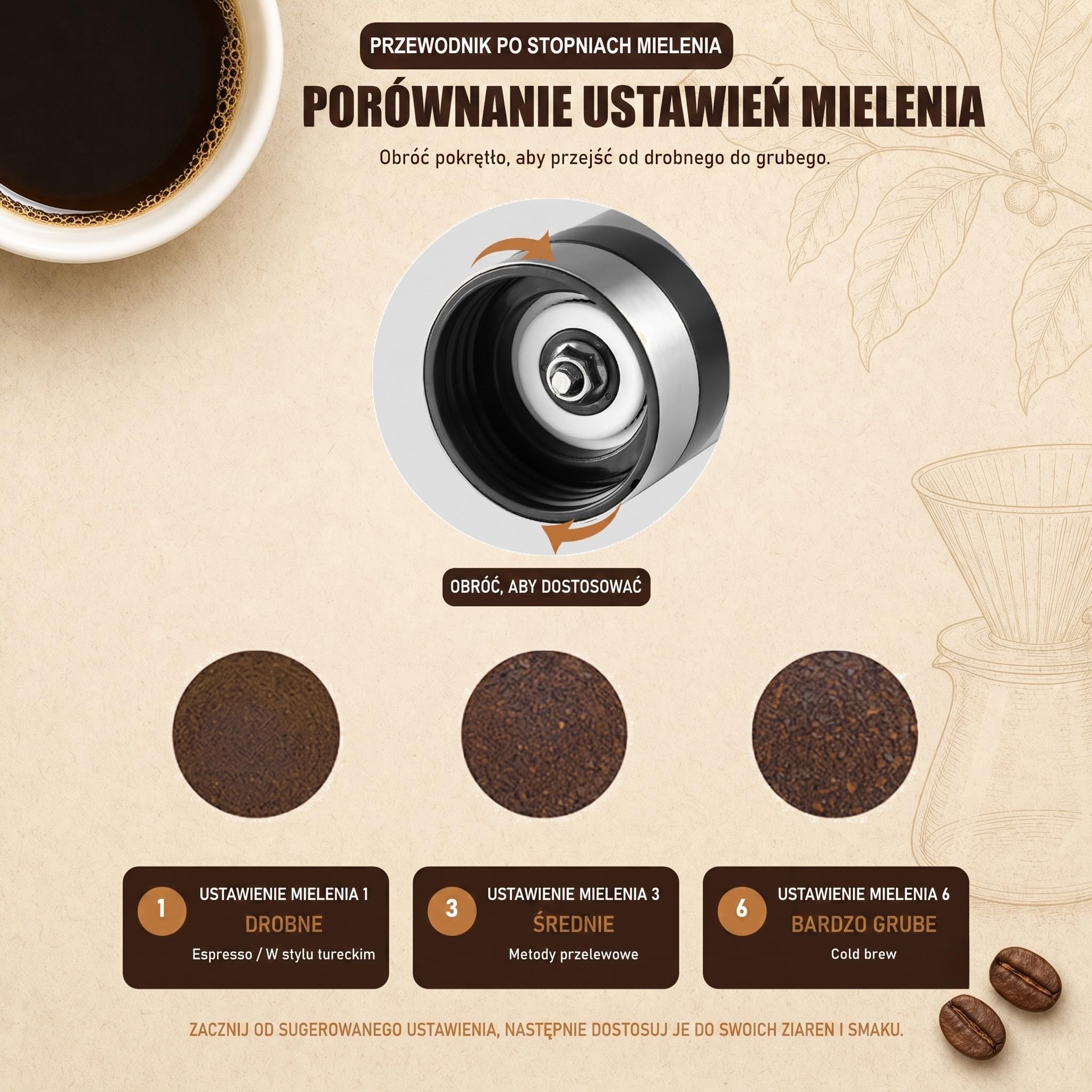 Ręczny młynek do kawy z 2 szklanymi pojemnikami, stal nierdzewna, ceramiczny mechanizm mielący do espresso, do kawy filtrowanej, francuskiej prasy na kemping (srebrny, z 2 pojemnikami)