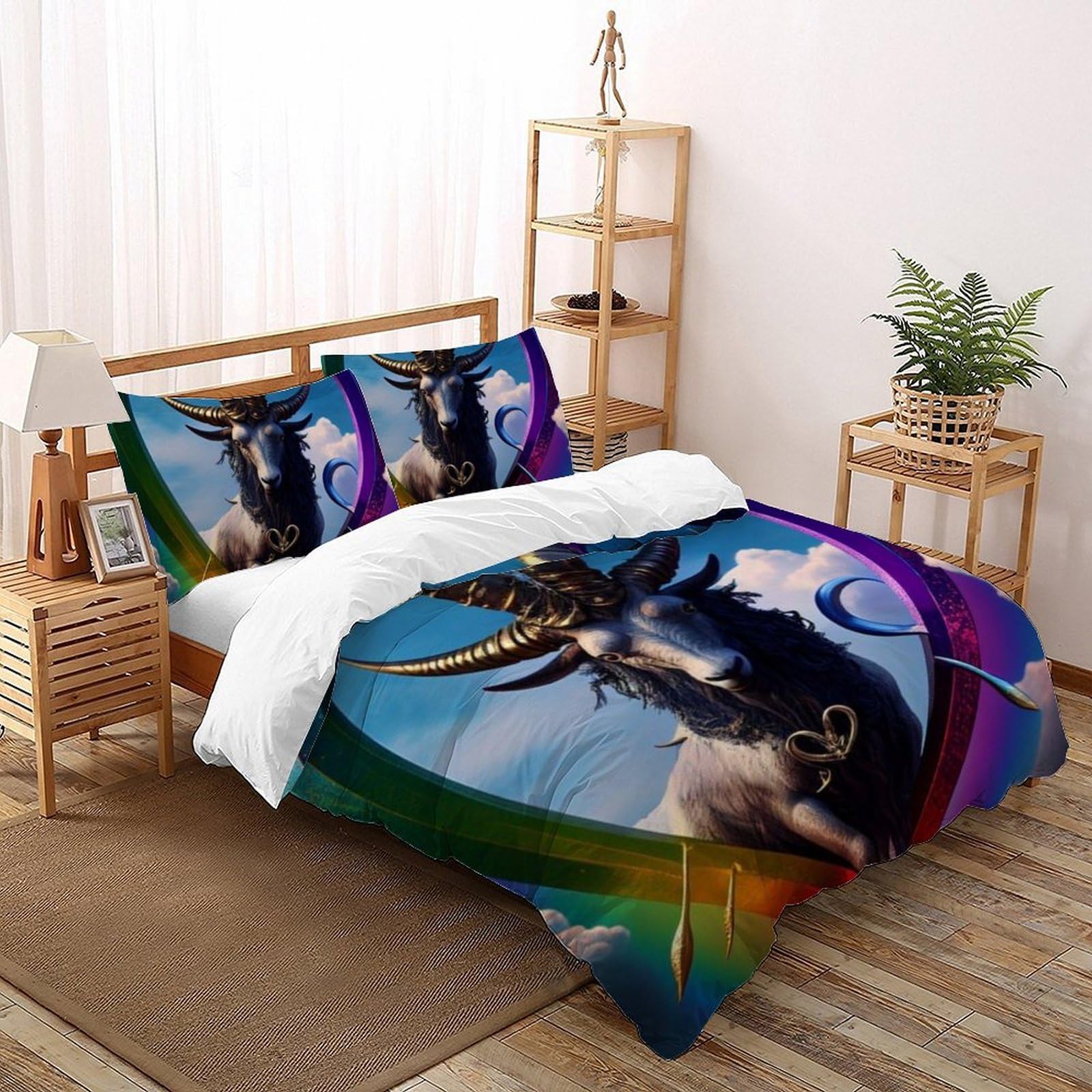 Housses de couette 3D avec fermeture à glissière facile 200x200 cm