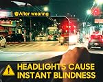 TJUTR Women's Night-Vision Glasses for Driving, HD Polarized Yellow Lens Reduce Glare Safety Nighttime UV Protection