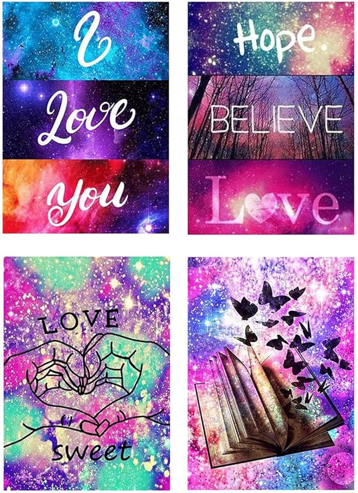 Amazon.co.jp: JISHSHAY ダイヤモンドアート 4枚セット 蛍光 30x40cm