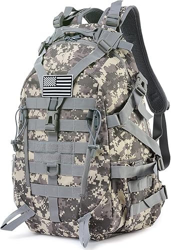 LIMHOO Mochila táctica para motocicleta, mochila militar Molle Bag EDC Mochilas de senderismo para ciclismo, campamento, CP Camo