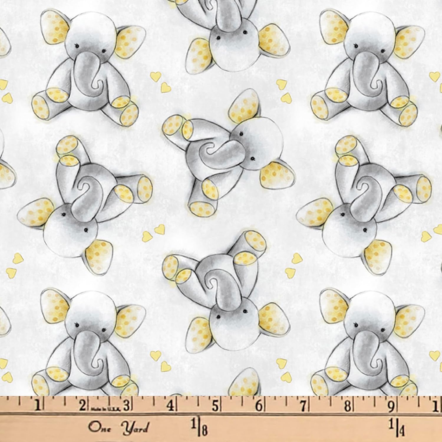 Pico Textiles 3 Yards Bolt - Sleepytime Elephants Kids Fleece Print Fabric - Sold by The Bolt - for Sewing Projects, Scarves, No Sew Fleece Throws and Tie Blankets
