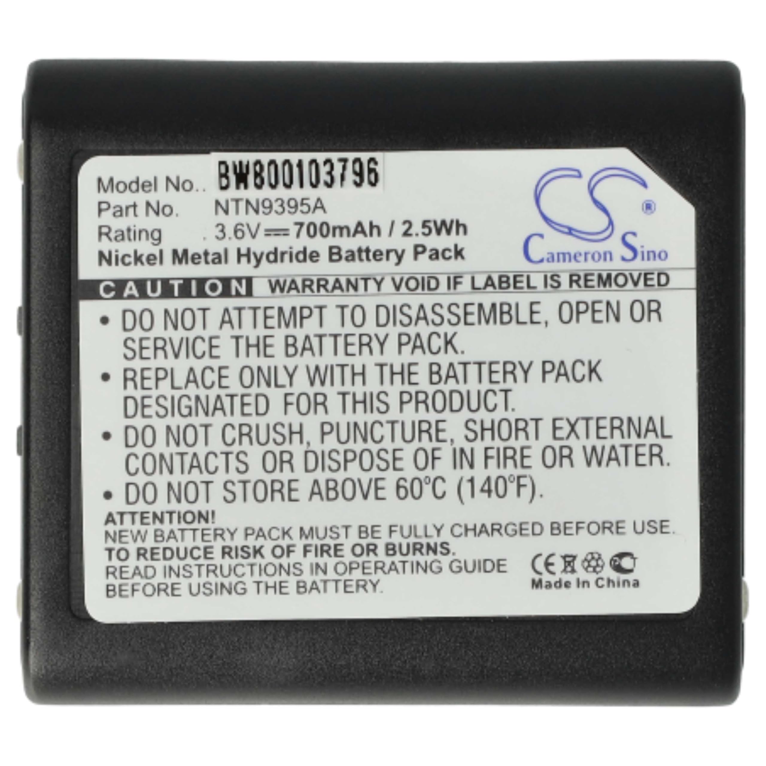 vhbw 2X batería Compatible con Motorola Talkabout T6550, T800, T8500, T6530, T82, T82 Extreme, T7100 Radio (700 mAh, 3,6 V, NiMH)