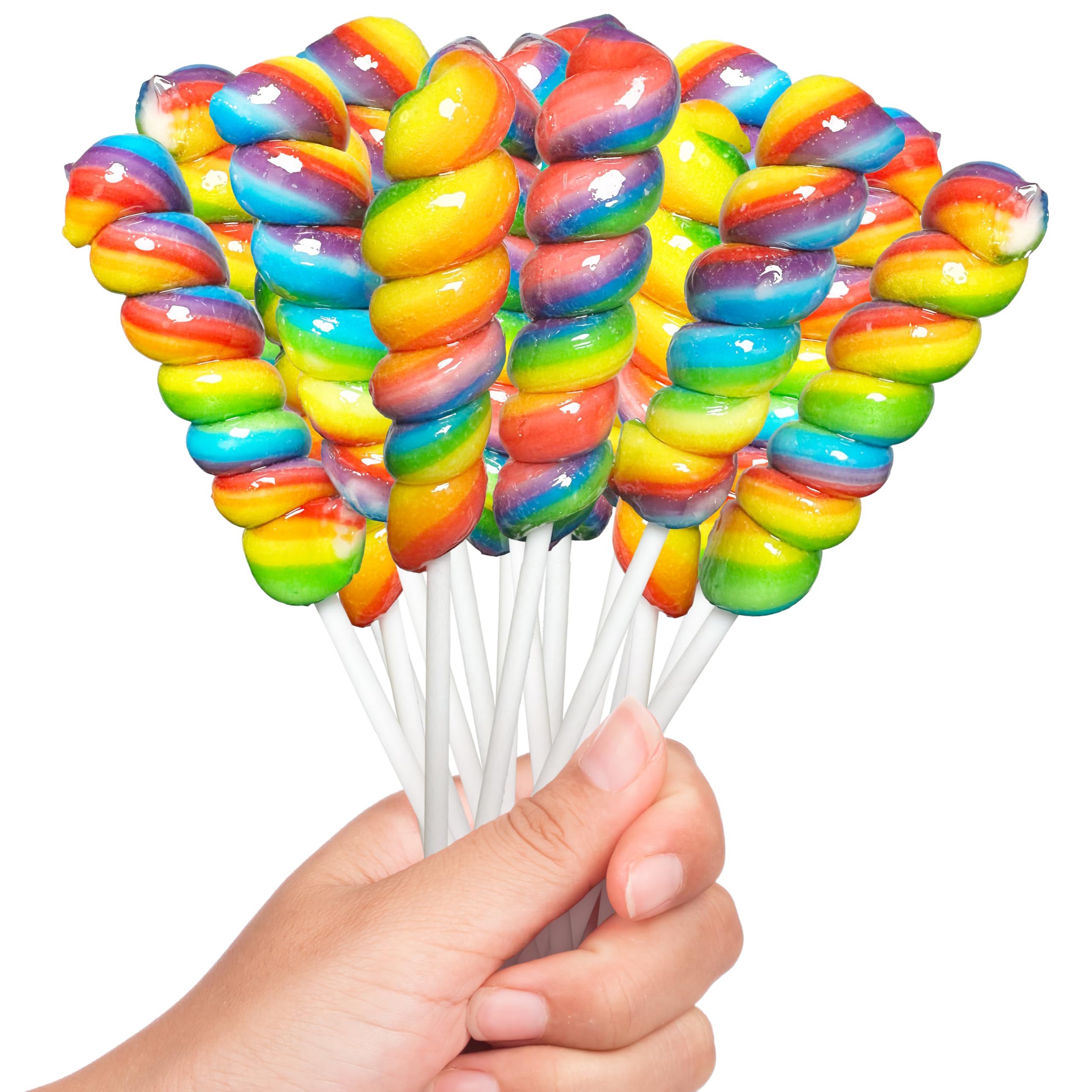 Amazon.com : 4E's Novelty Rainbow Twist Lollipops Individually
