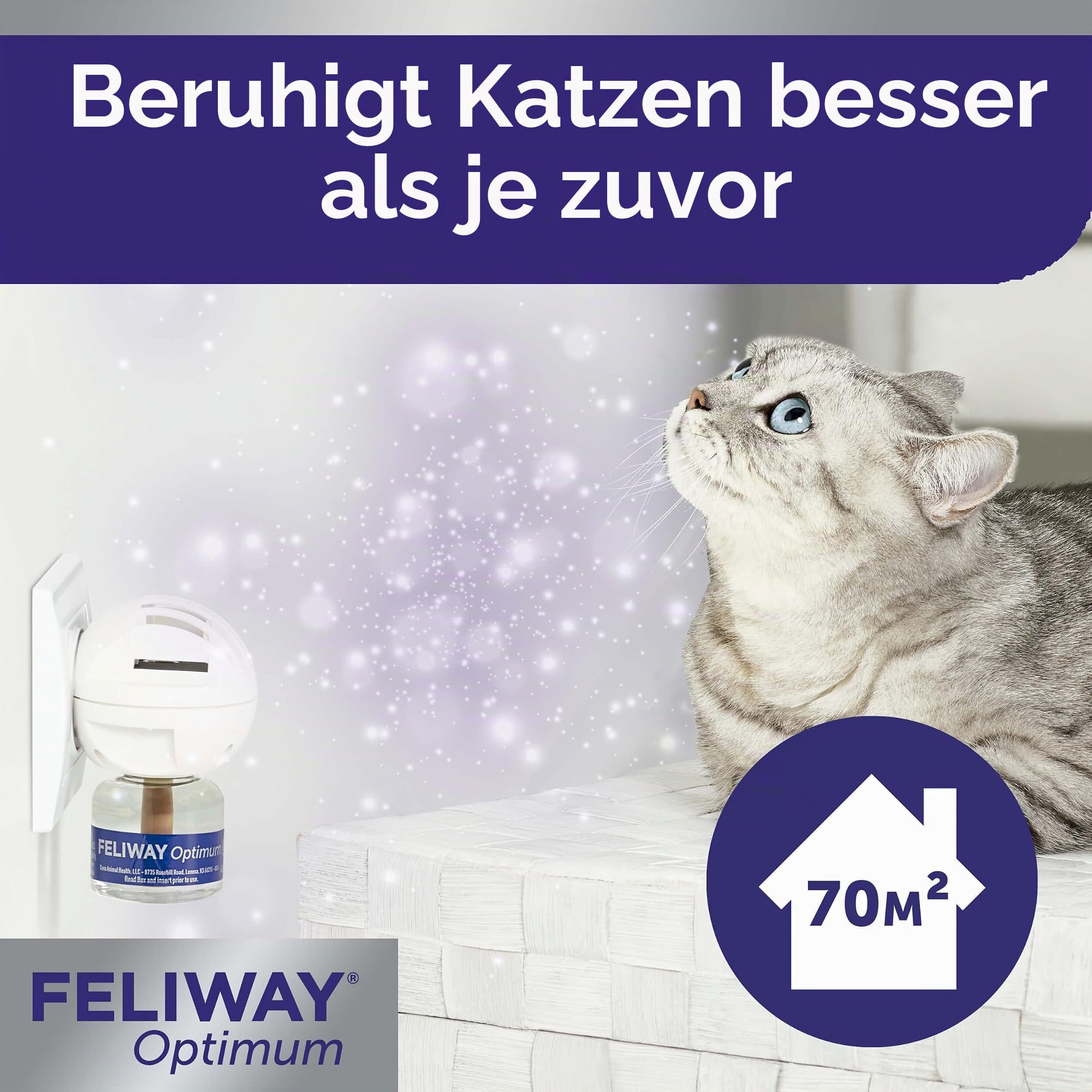 Feliway Optimum Ersatz 48 ml, Standard, 1.25 picometer, 4, One Size