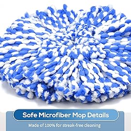 4 Pack RinseClean Spin Mop Replacement Head Spin Mop Refills Compatible with O Ceda RinseClean Dual System, Microfiber Mop Easy Cleaning Floor Head Mo-p for Floor Cleaning RinseClean 2 Tank System