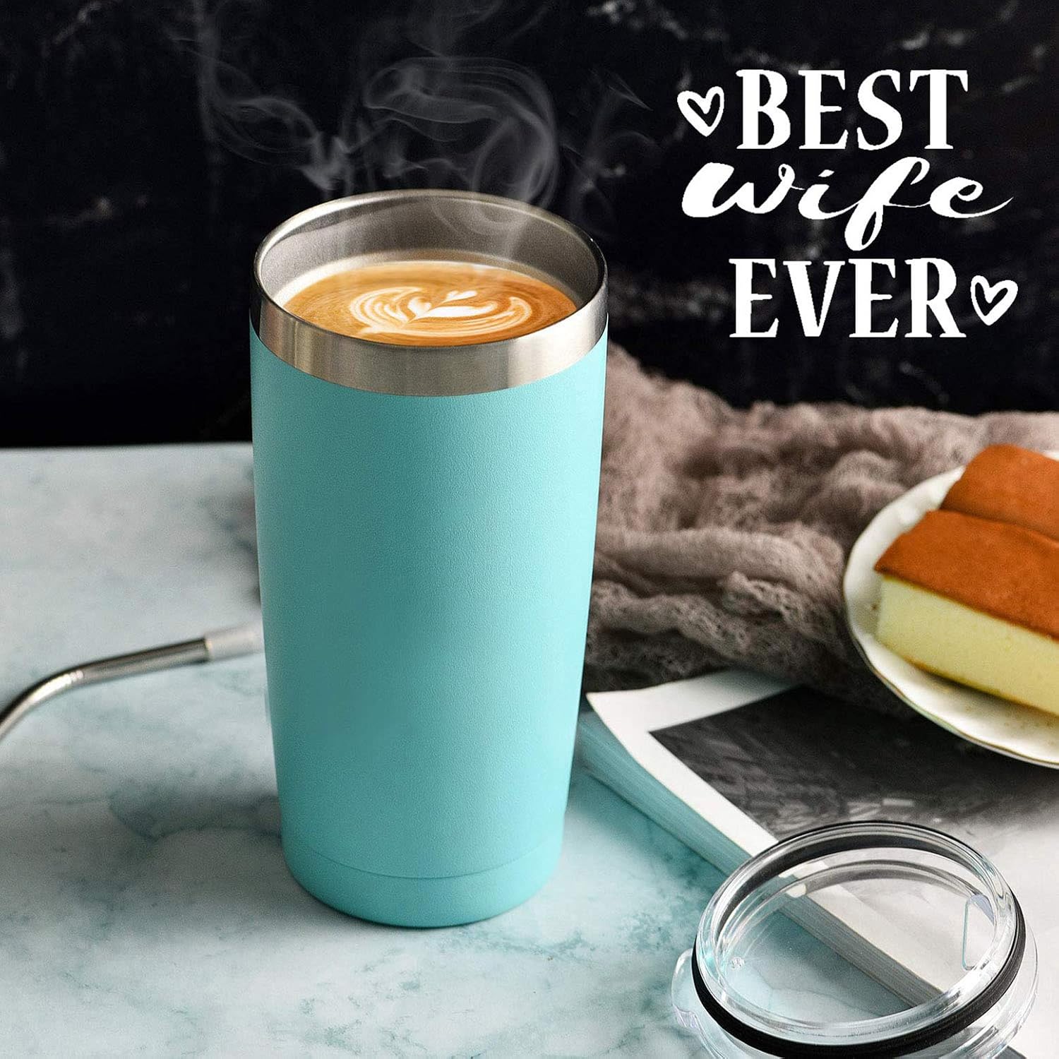 🛒 Crаzу Dеаlѕ Best Wife Ever I Birthday Mug Tumbler I Vacuum-Insulated Stainless Steel Mug Tumbler with Lid, Birthday Gift for Wife Her Women, 20-Ounce Mint Tор Rаtеd Best Wife Ever I Birthday Mug Tumbler I Vacuum-Insulated Stainless Steel Mug Tumbler with Lid, Birthday Gift for Wife Her Women, 20-Ounce Mint