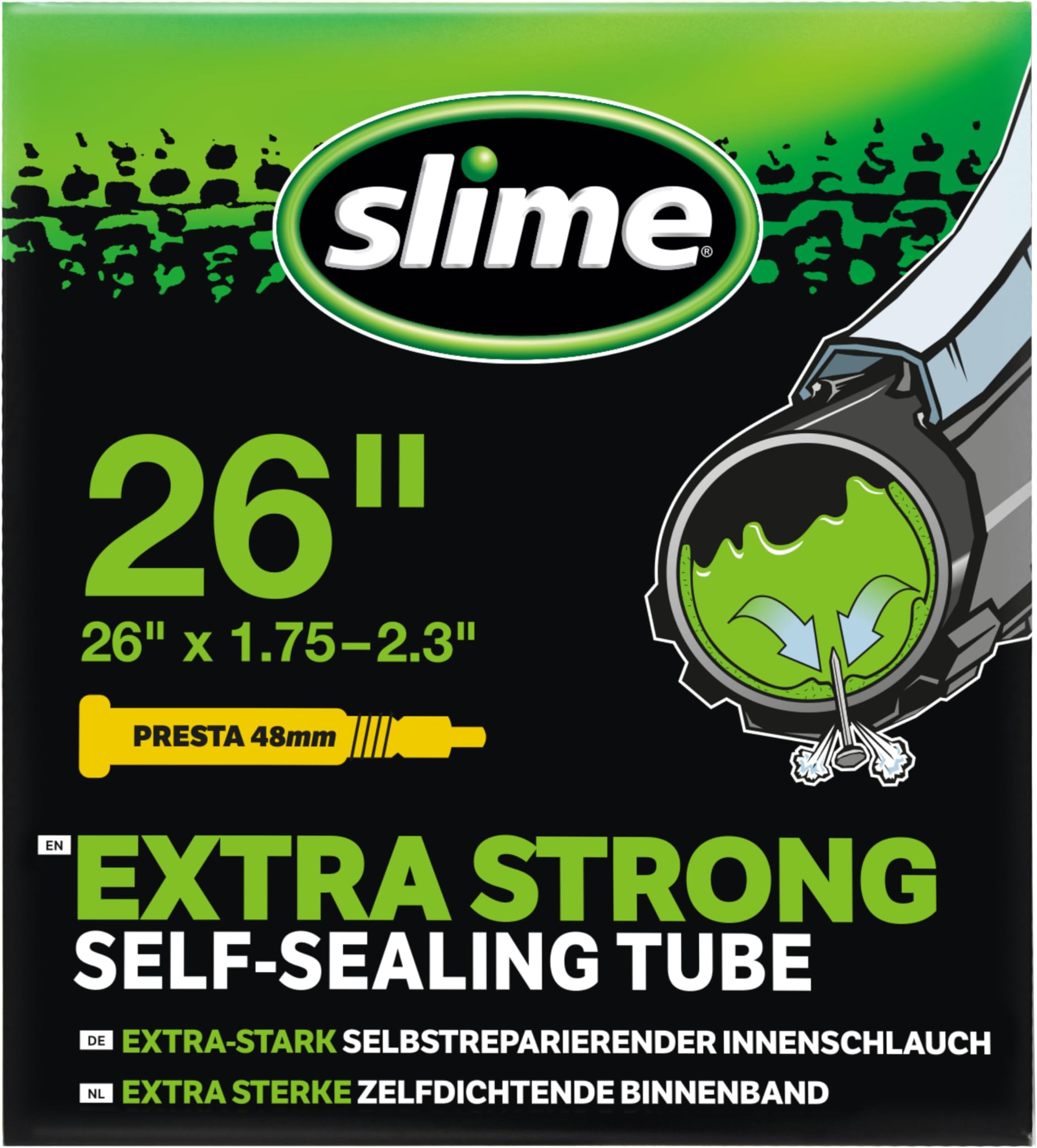 Bike Inner Tube with Slime Puncture Sealant