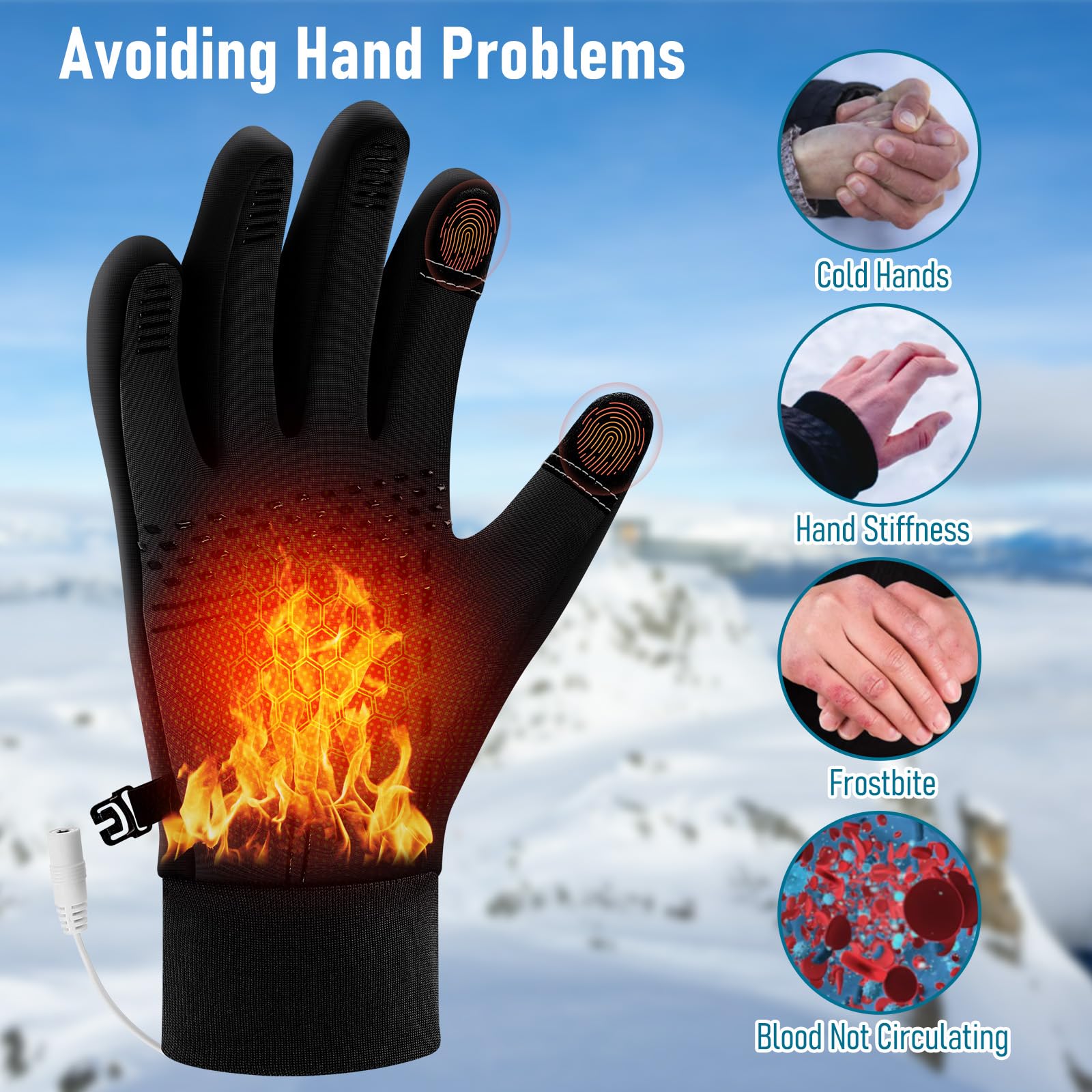 Guanti Riscaldati USB Yotako – Unisex, Ricaricabili E Touchscreen | Caldo Istantaneo Su Entrambi I Lati Per L'Inverno