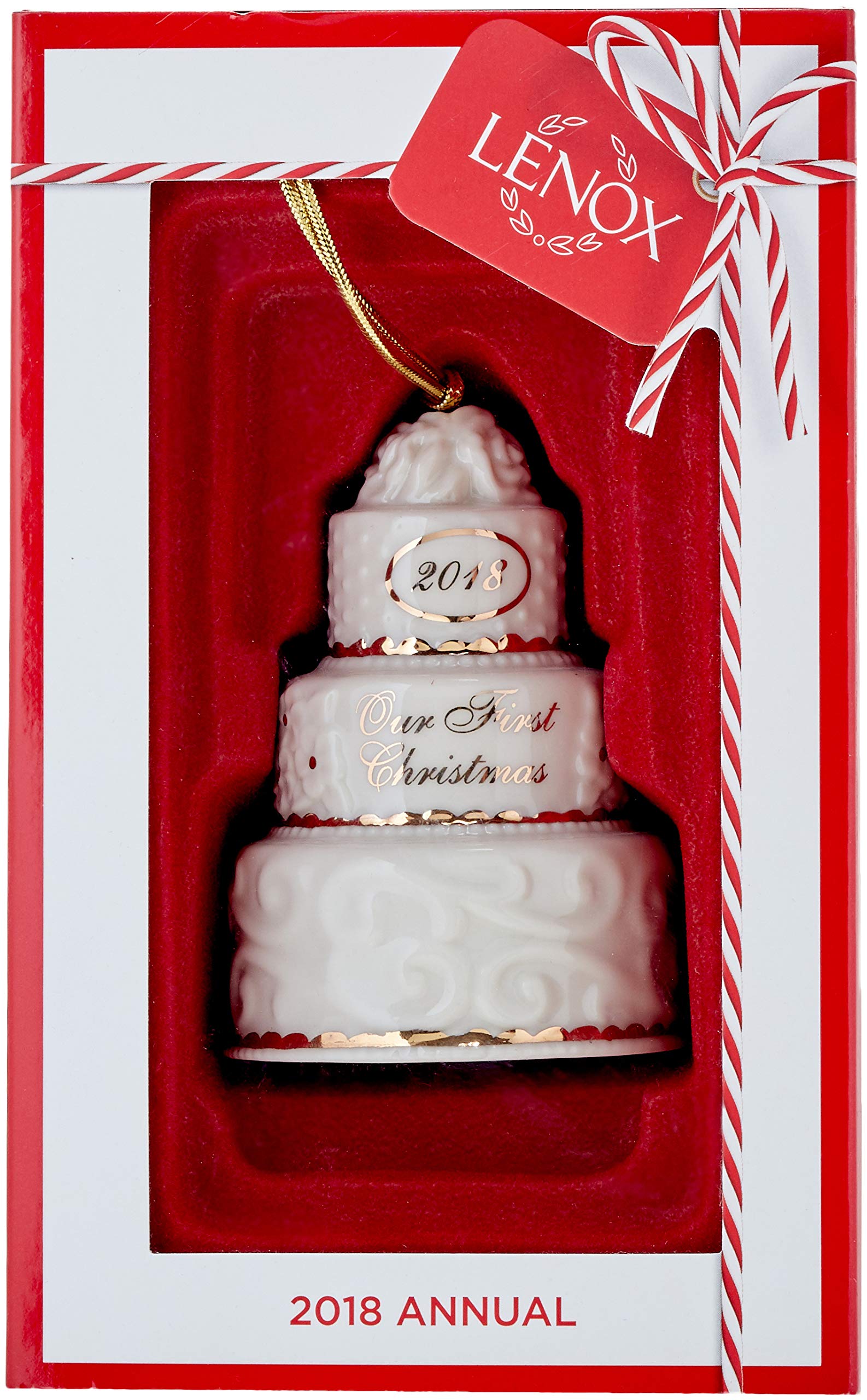 ラッピング・包装  First Christmas Together 2018 Amazon.co.jp: Lenox 2018 Our First Christmas Together Cake