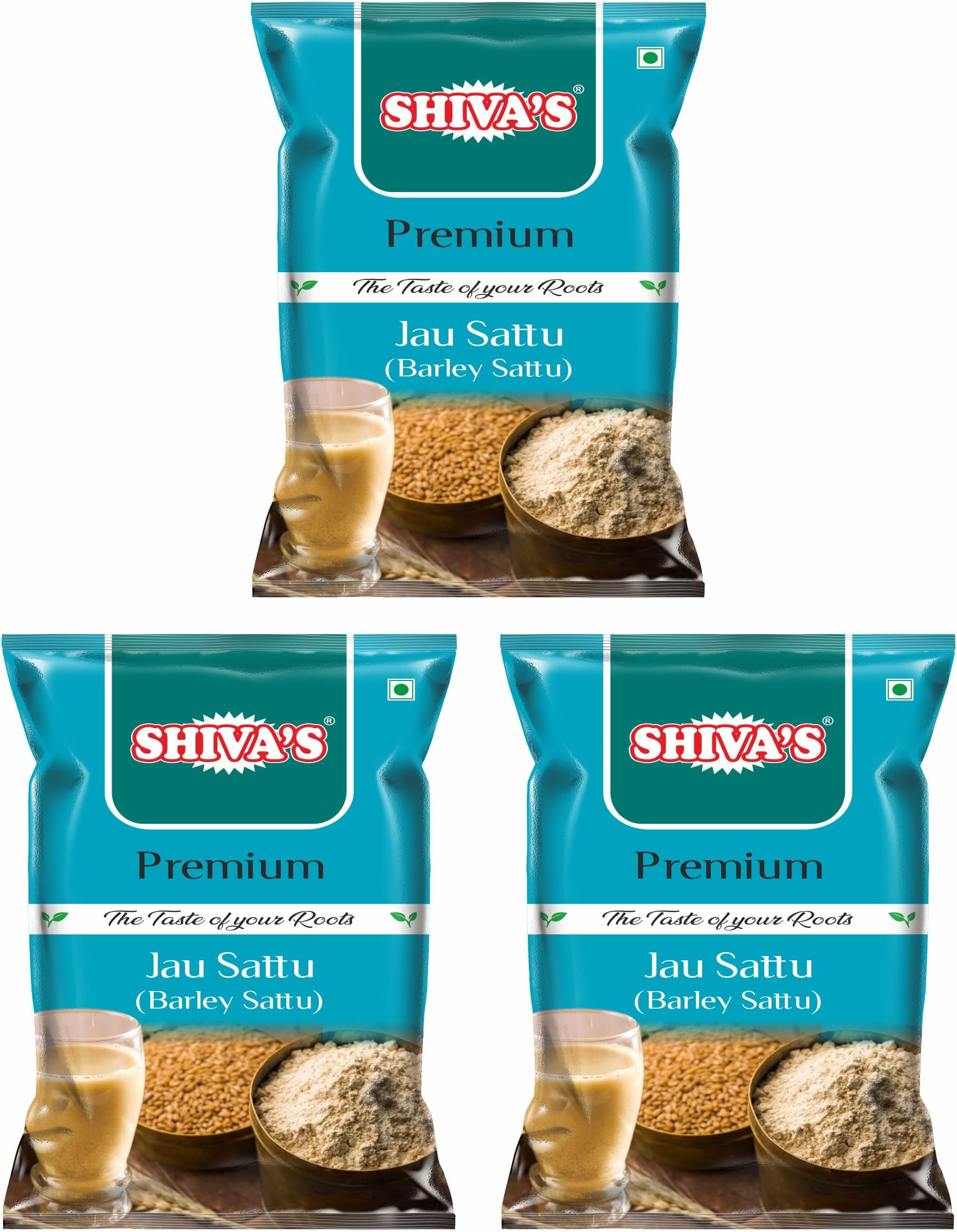 SHIVA'S Jau Sattu (Barley Sattu) โ Pack of 3 (500g Each) Natural Barley Powder/Atta | High Fiber Superfood, Supports Digestion & Heart Health | Cooling & Refreshing Summer Drink | No Preservatives