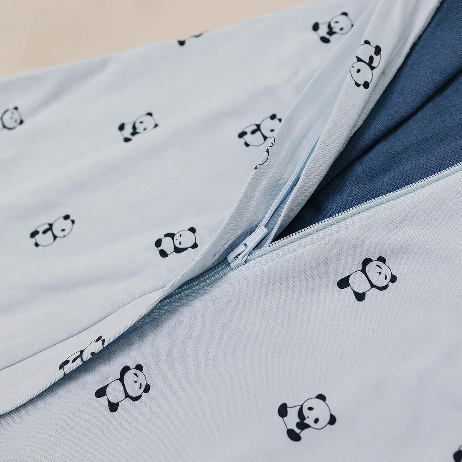 Woolino 4 Season Baby Sleep Bag with feet, Merino Wool and Organic Cotton Walker Sleep Bag or Sack, Toddler Sleeping Bag, 18-36m, Panda - Image 7