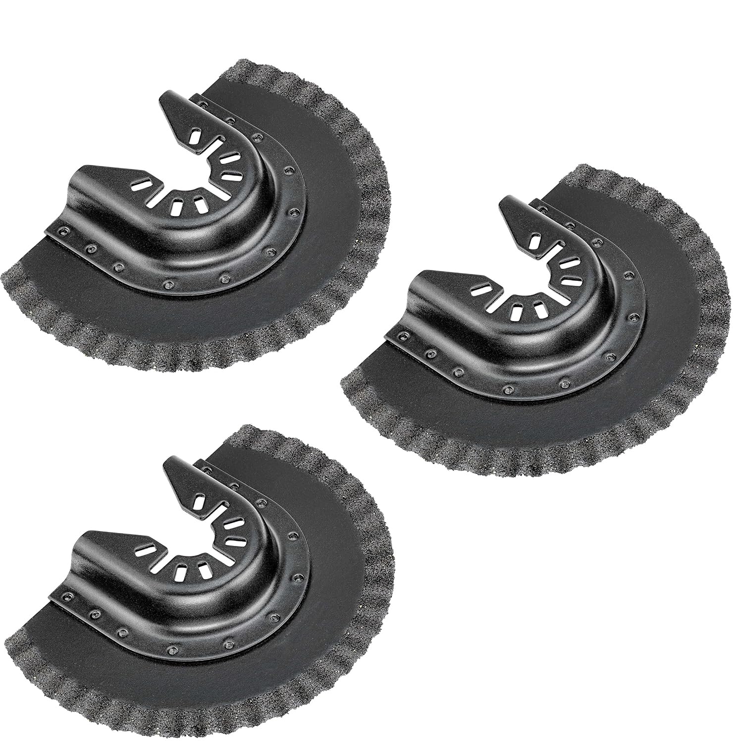 LEILUO 3 Pcs 80MM Carbide Multitool Blades for Grout Removal Universal Oscillating Tool Accessories with Storage Bag Compatible with DeWalt Dremel