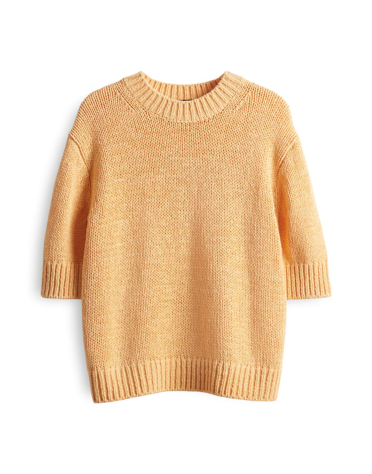someday Damen Pullover | Kurzarmpullover TAVERY Loose aus weichem Bändchengarn