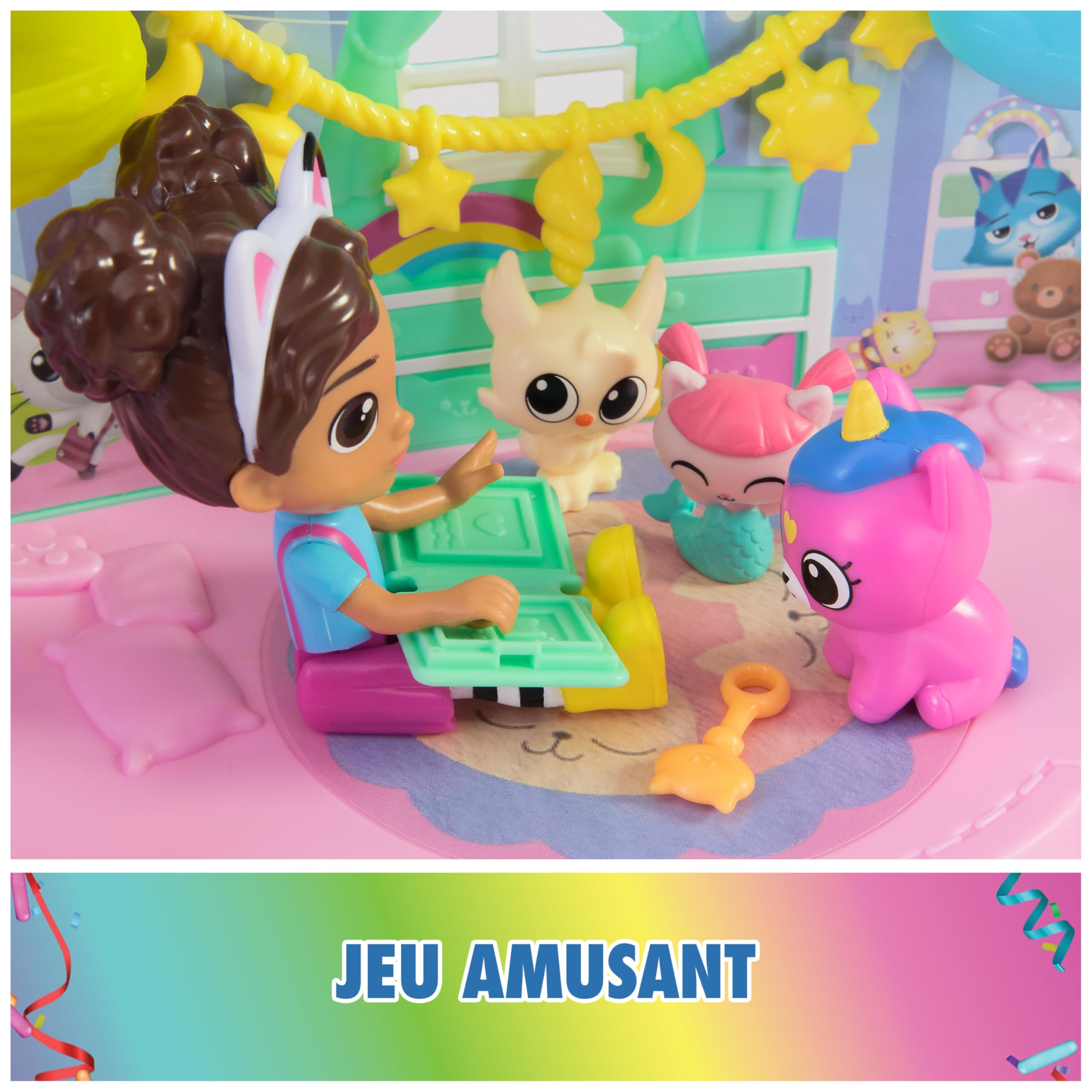 Gabby et la Maison Magique - Gabby Dollhouse - Nurserie Chatons - 17 Eléments Avec 4 Figurines - Dessin Animé Jouet Maison De Poupée - Jouet Enfant 3 Ans Et +