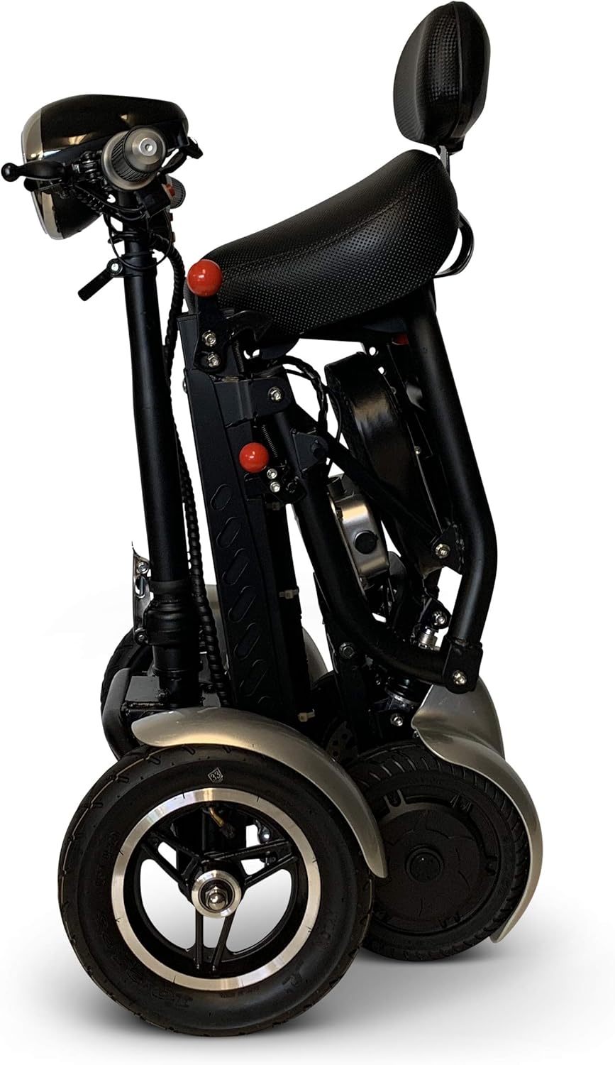 Fold and Travel Mobility Scooters for Adults 4 Wheel Long Range Mobility Scooter Electric Wheelchair Power (Silver) : Health & Household