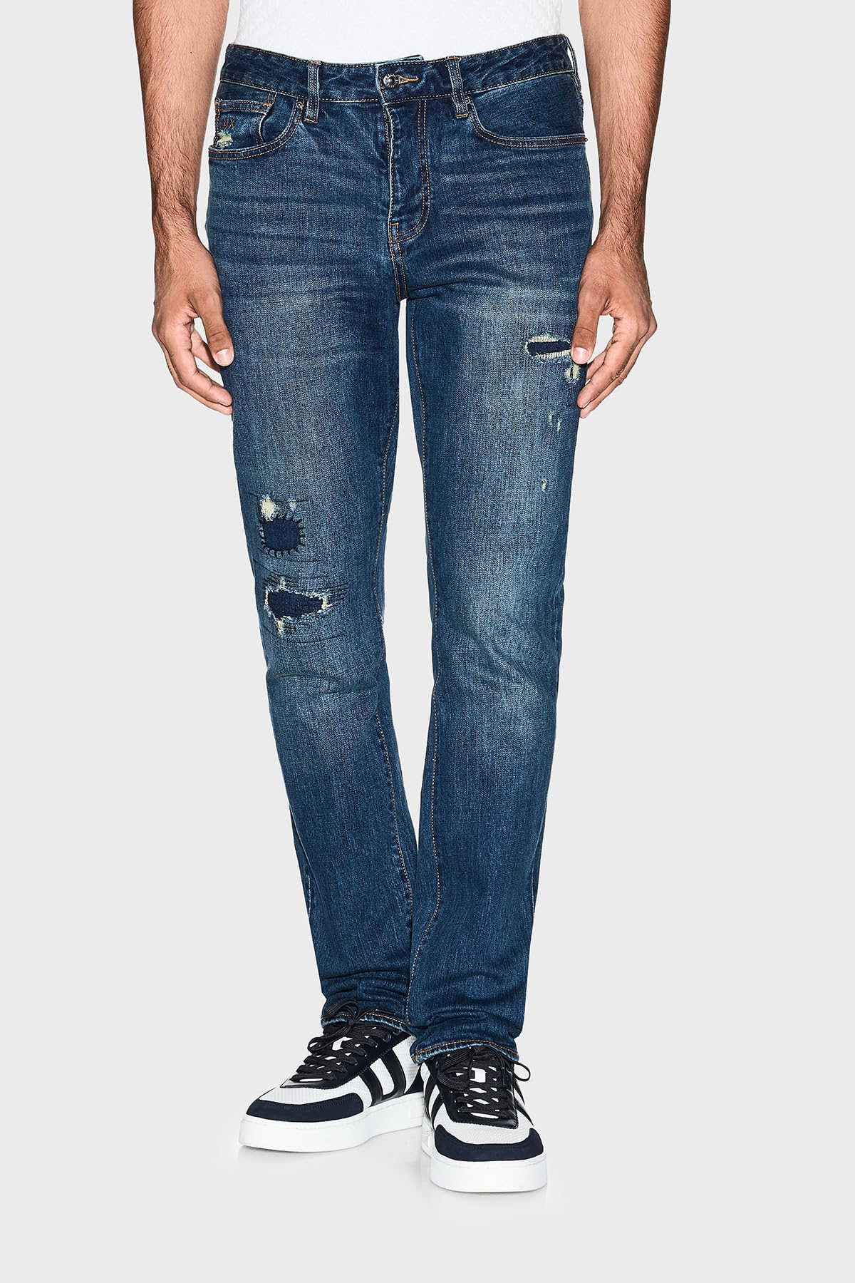 Armani Exchange Pamuklu Slim Fit Normal Bel Dar Paça Jeans Erkek KOT PANTOLON XM000070 AF17092 MB001
