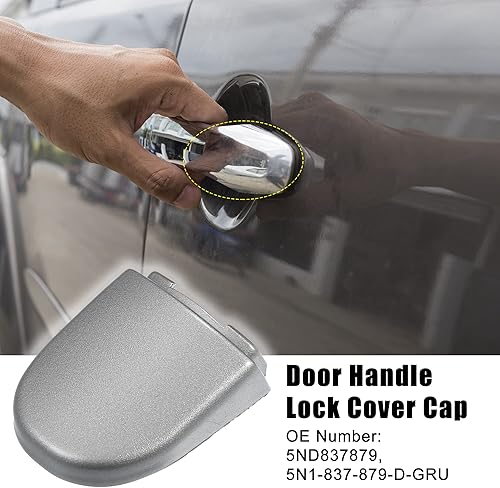 Miniatura 2 de ACROPIX Tapa de repuesto para manija de puerta delantera izquierda derecha para Volkswagen Beetle, 1 unidad, color gris