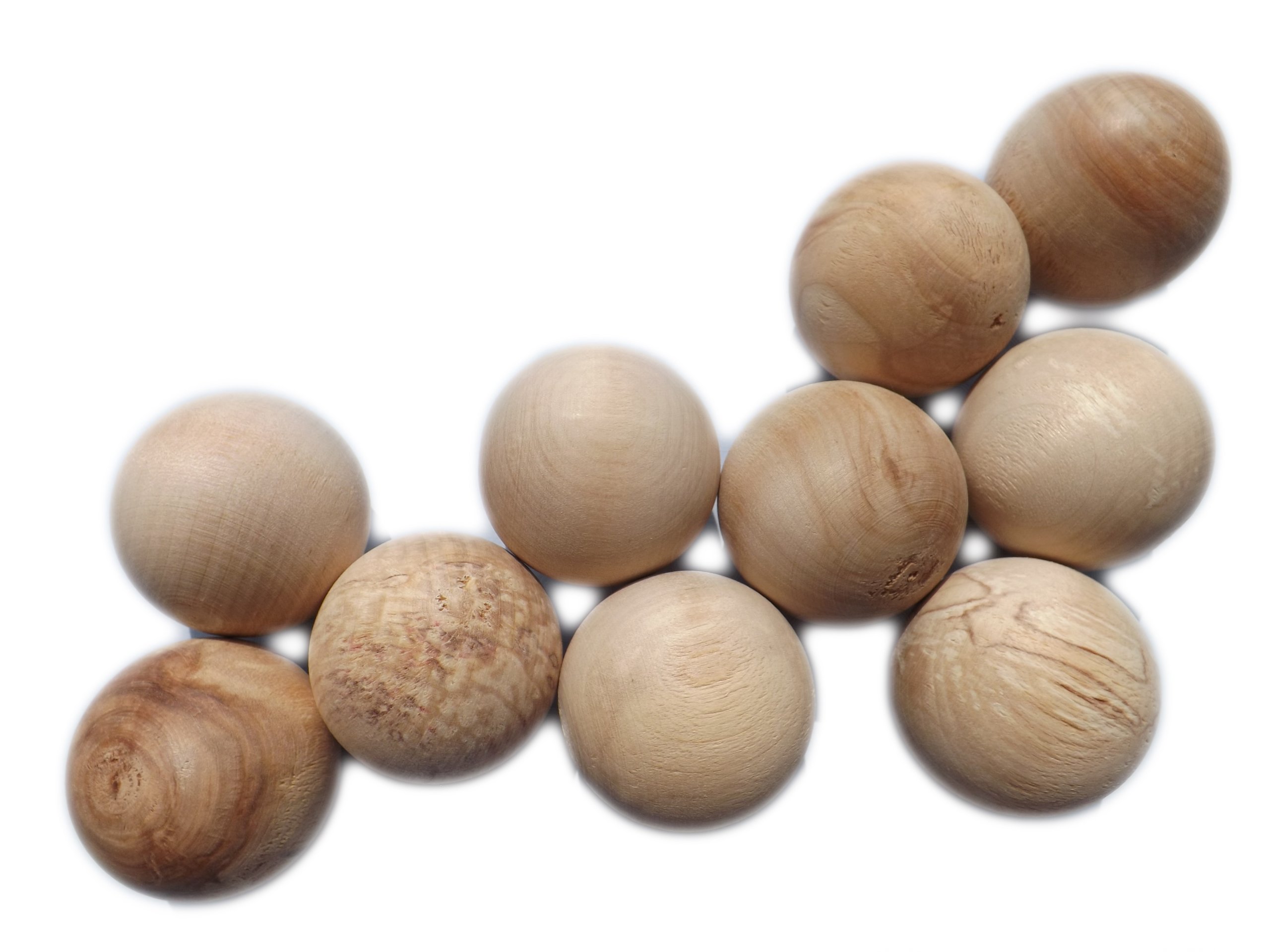Trustleaf 10 X 50Mm Wooden Birch Hardwood Balls For Art/Craft/Potpourri Etc