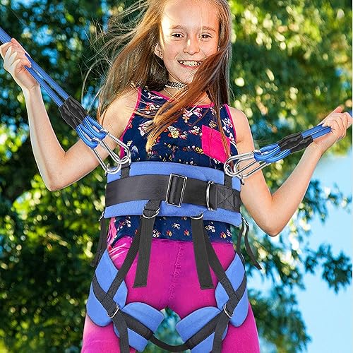 Juego de puentes elásticos para niños, para saltar en interiores para fitness y actividades para niños a partir de 10 años, juego de patio de juegos