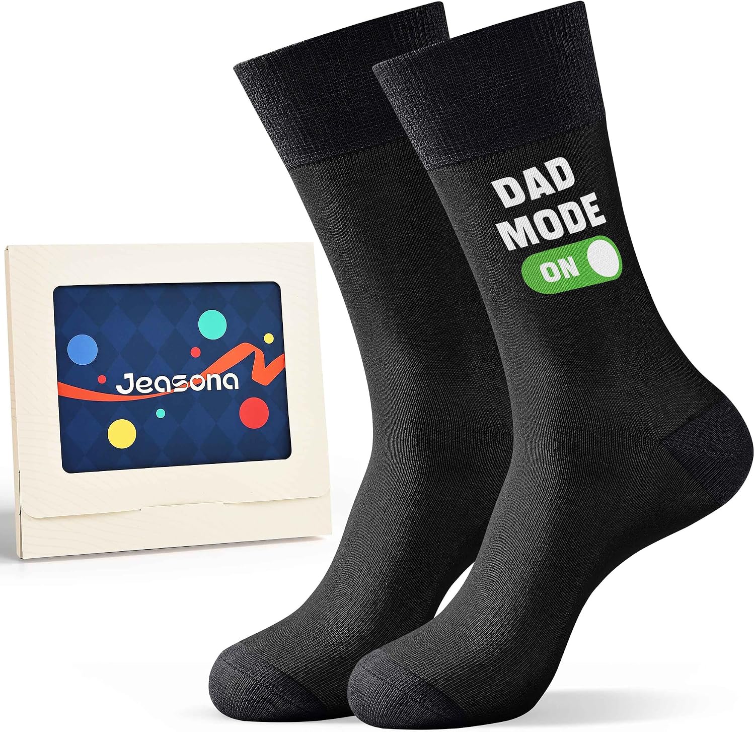Jeasona Funny Socks Gifts for Men, Fathers Day Birthday Novelty Crew Socks for Dad Grandpa Husband Papa