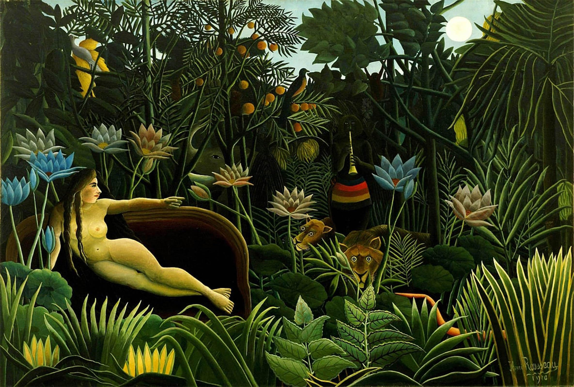 POSTERIIk Famous Print Pop Art Wall Art Graffiti Il Sogno by Henri Rousseau Art Prints for Home Decor 60x90cm