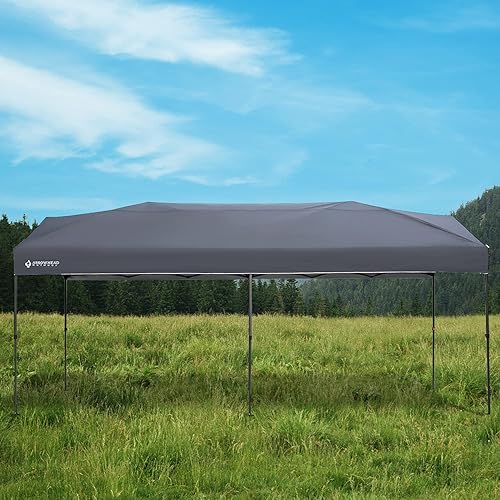 Miniatura 7 de ARROWHEAD OUTDOOR Toldo desplegable de 10 x 20 pies y refugio instantáneo, fácil instalación para una persona, construcción de tela 300D resistente