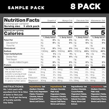 LMNT Zero Sugar Electrolytes - Sample Pack | Drink Mix | 8-Count