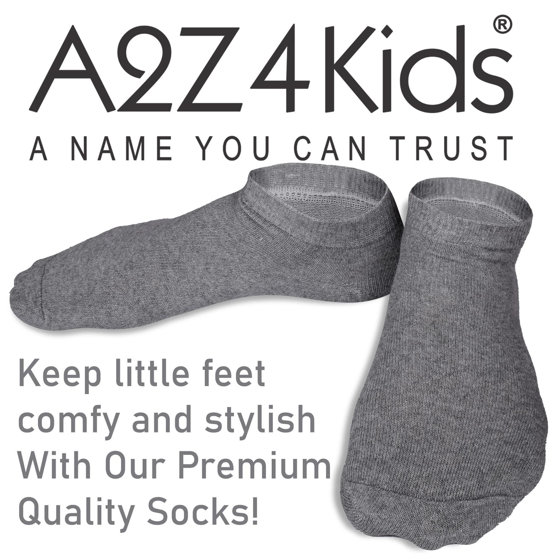 A2Z 4 Kids Niñas Niños Paquete 12 Calcetines Deportivos Plain Invisibles Algodón Para La Escuela Corte Bajo Calcetines Cómodos Talla EU 2-3 Años (22-25), 3-6 (26-30), 6-9 (31-35), 10-14 Años (36-40)