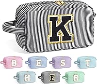Vista 28 de YOOLIFE Estuche de Maquillaje con Inicial - Regalos de Cumpleaños para Mujeres, Niñas, Mamá, Hija, Amigas, Hermana, Profesora, Regalos de Propuesta